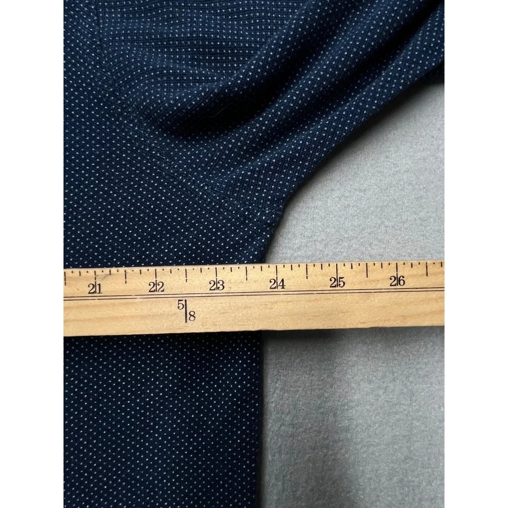 Rare Polo Ralph Lauren Mens XL Navy Blue Polka Dot Cotton Knit Button Down Shirt